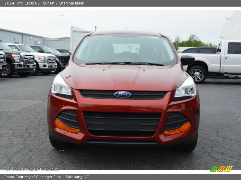 Sunset / Charcoal Black 2014 Ford Escape S