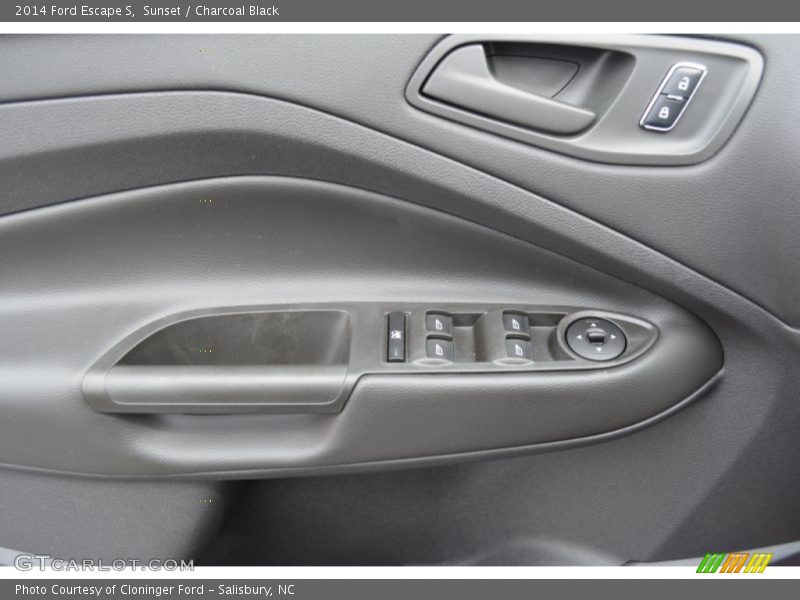 Sunset / Charcoal Black 2014 Ford Escape S
