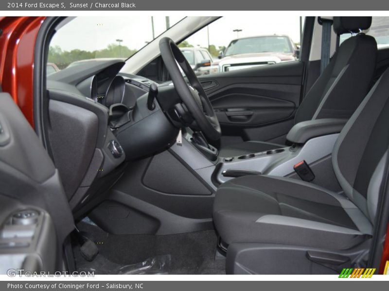 Sunset / Charcoal Black 2014 Ford Escape S