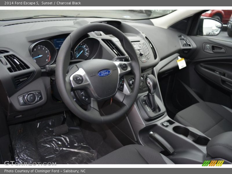 Sunset / Charcoal Black 2014 Ford Escape S