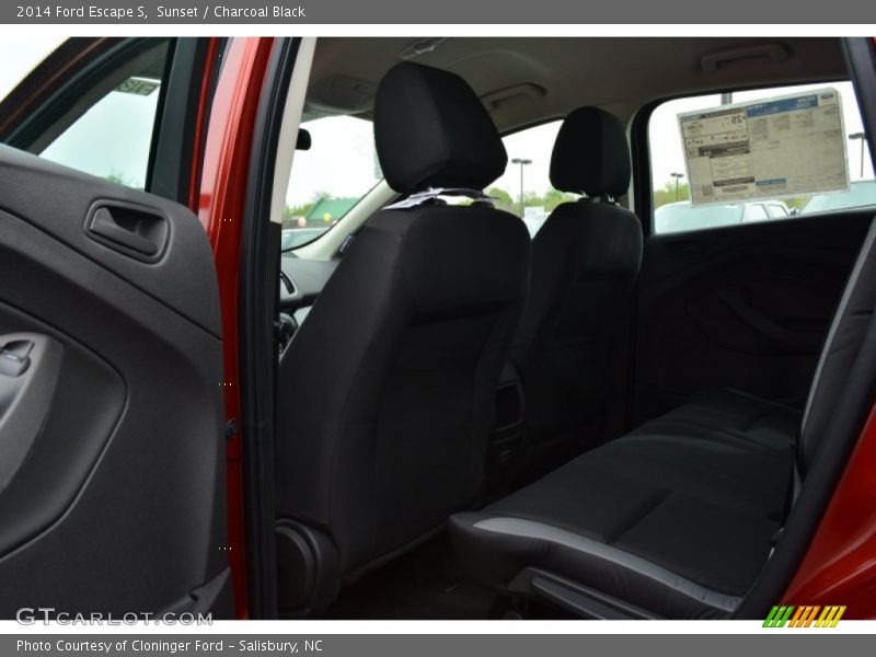 Sunset / Charcoal Black 2014 Ford Escape S