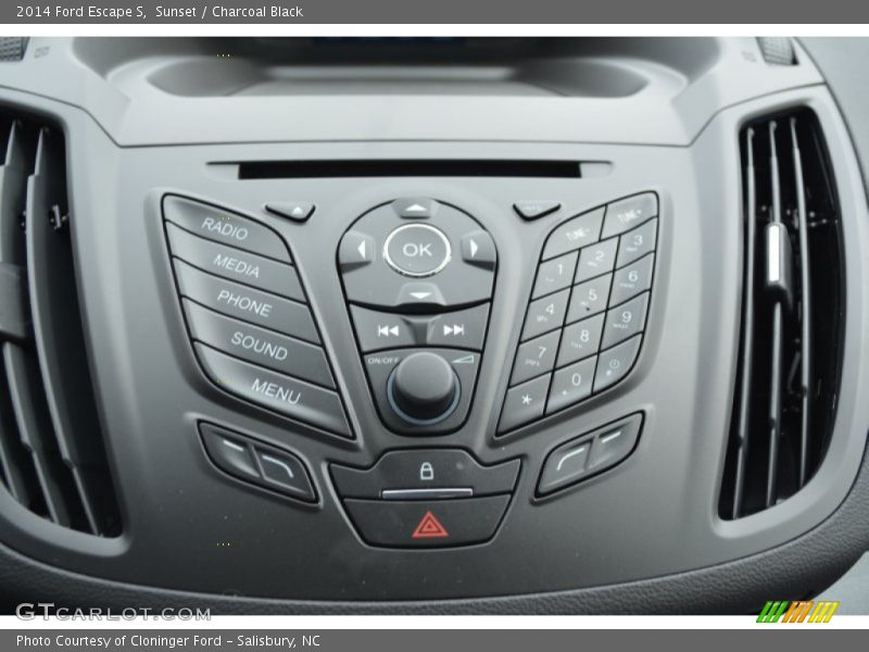 Sunset / Charcoal Black 2014 Ford Escape S