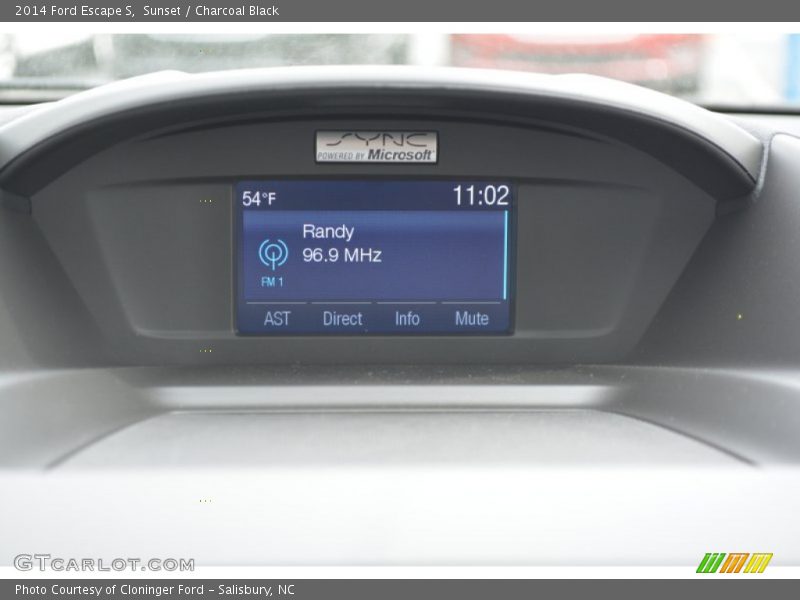 Sunset / Charcoal Black 2014 Ford Escape S