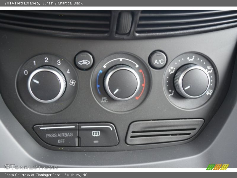 Sunset / Charcoal Black 2014 Ford Escape S