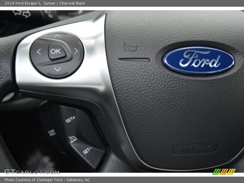 Sunset / Charcoal Black 2014 Ford Escape S