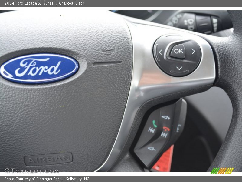 Sunset / Charcoal Black 2014 Ford Escape S