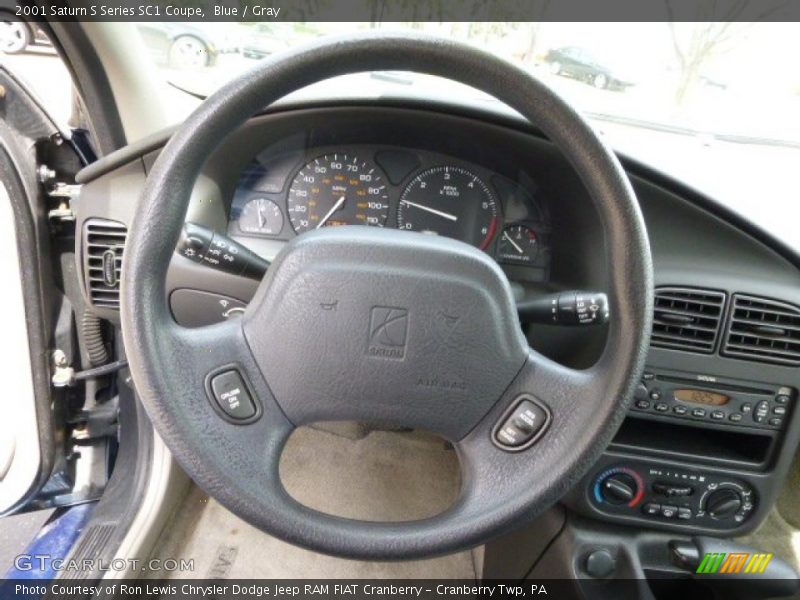 Blue / Gray 2001 Saturn S Series SC1 Coupe