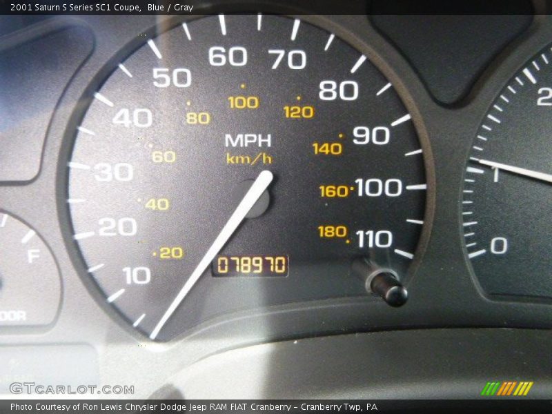 Blue / Gray 2001 Saturn S Series SC1 Coupe