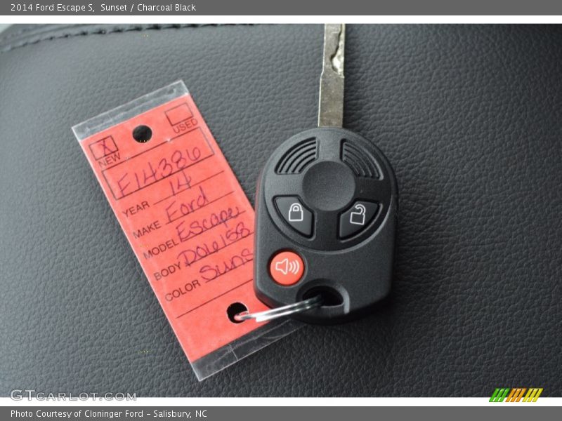 Sunset / Charcoal Black 2014 Ford Escape S
