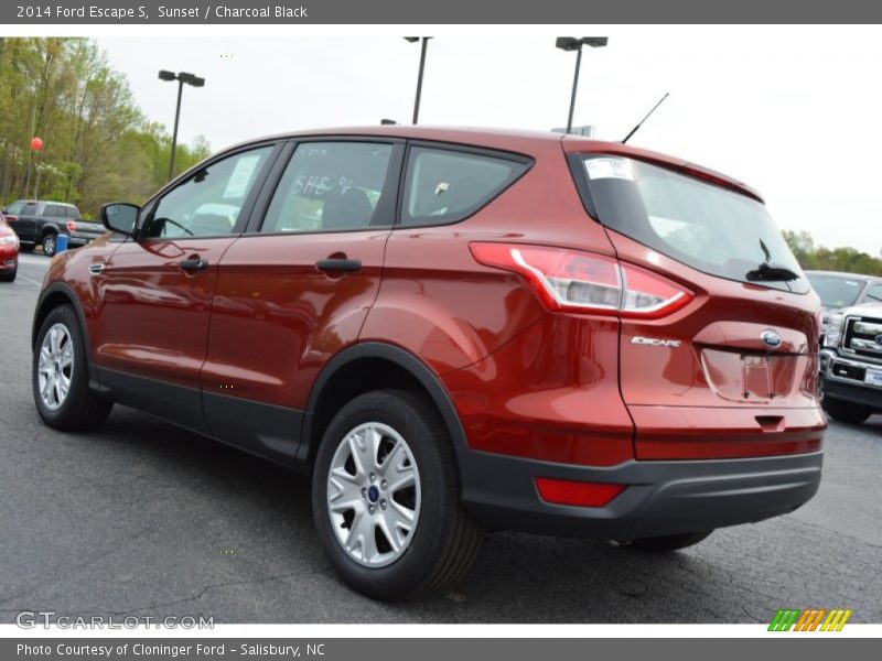 Sunset / Charcoal Black 2014 Ford Escape S