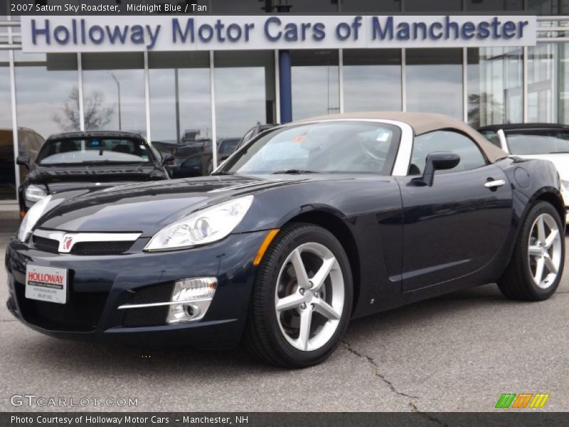 Midnight Blue / Tan 2007 Saturn Sky Roadster