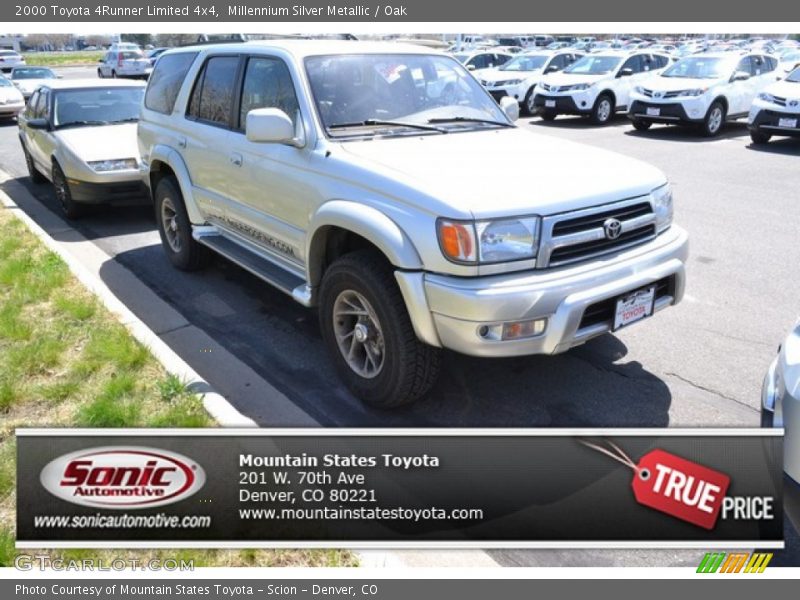 Millennium Silver Metallic / Oak 2000 Toyota 4Runner Limited 4x4