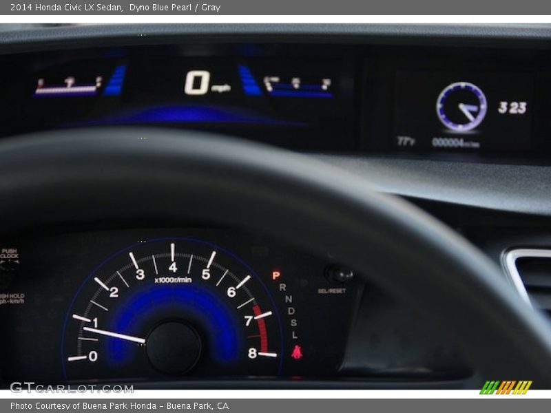 Dyno Blue Pearl / Gray 2014 Honda Civic LX Sedan