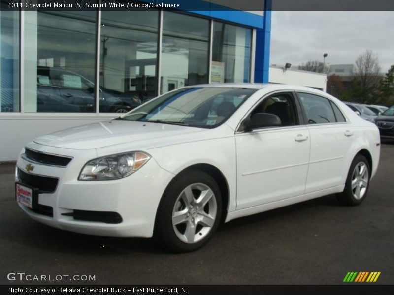 Summit White / Cocoa/Cashmere 2011 Chevrolet Malibu LS