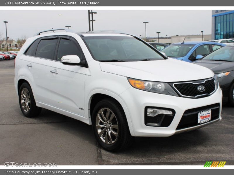 Snow White Pearl / Black 2011 Kia Sorento SX V6 AWD