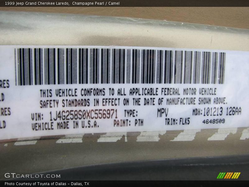Champagne Pearl / Camel 1999 Jeep Grand Cherokee Laredo