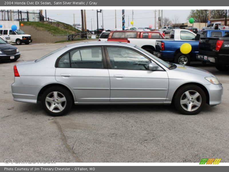 Satin Silver Metallic / Gray 2004 Honda Civic EX Sedan