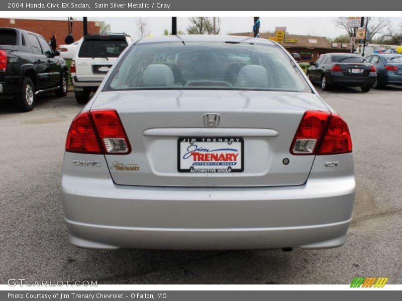 Satin Silver Metallic / Gray 2004 Honda Civic EX Sedan