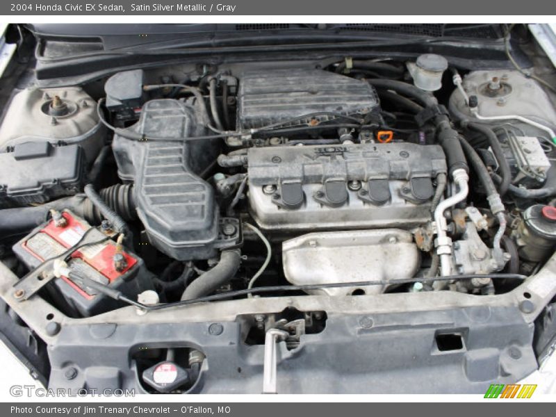 Satin Silver Metallic / Gray 2004 Honda Civic EX Sedan