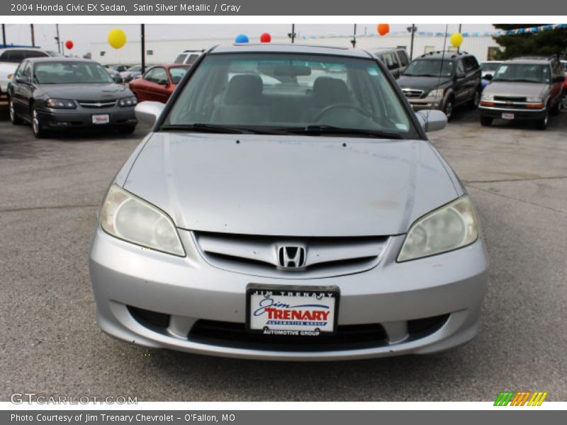 Satin Silver Metallic / Gray 2004 Honda Civic EX Sedan