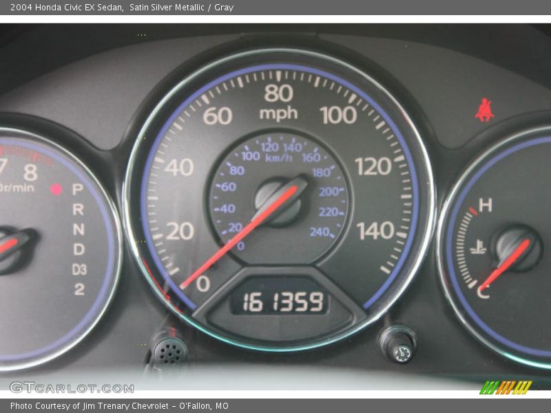 Satin Silver Metallic / Gray 2004 Honda Civic EX Sedan