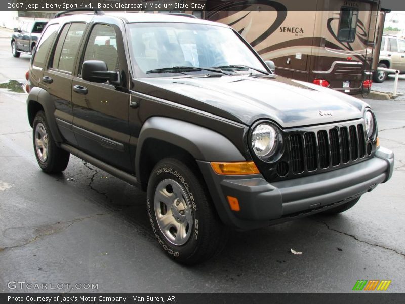Black Clearcoat / Medium Slate Gray 2007 Jeep Liberty Sport 4x4