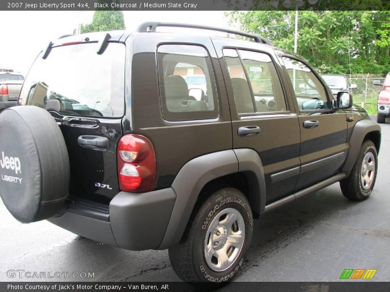 Black Clearcoat / Medium Slate Gray 2007 Jeep Liberty Sport 4x4
