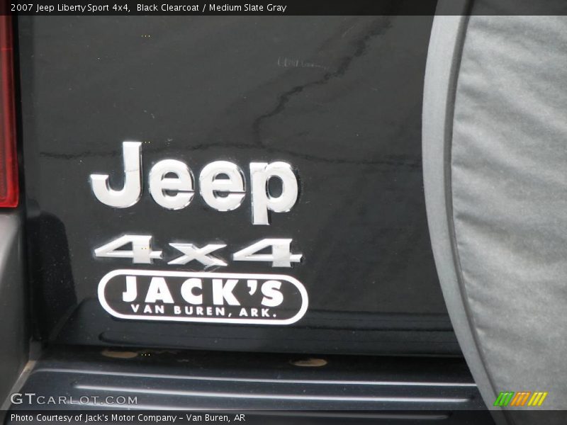 Black Clearcoat / Medium Slate Gray 2007 Jeep Liberty Sport 4x4