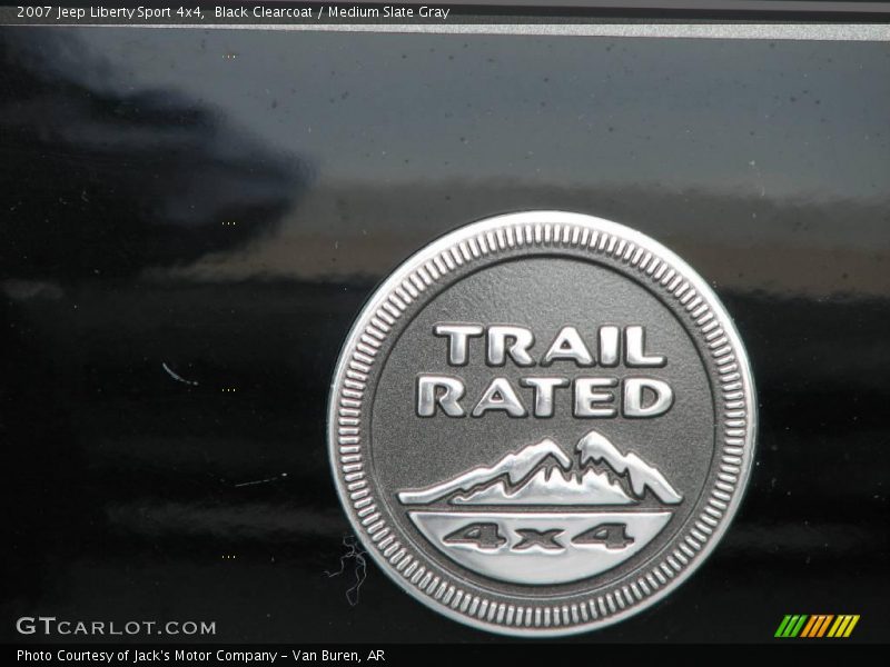 Black Clearcoat / Medium Slate Gray 2007 Jeep Liberty Sport 4x4