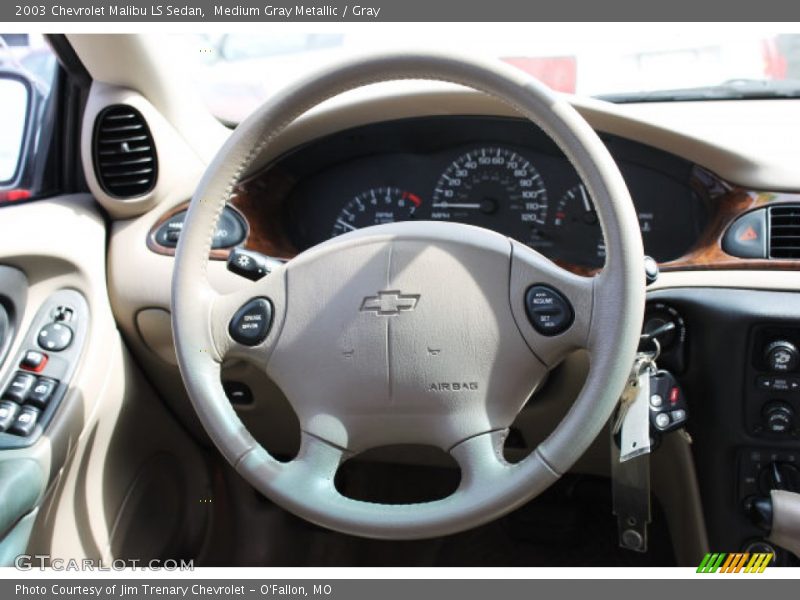 Medium Gray Metallic / Gray 2003 Chevrolet Malibu LS Sedan