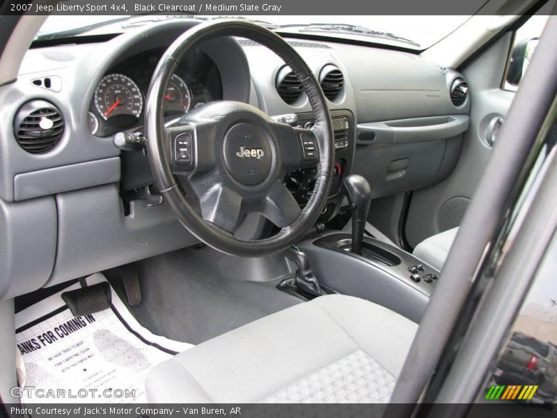 Black Clearcoat / Medium Slate Gray 2007 Jeep Liberty Sport 4x4