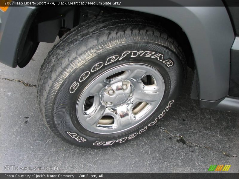 Black Clearcoat / Medium Slate Gray 2007 Jeep Liberty Sport 4x4