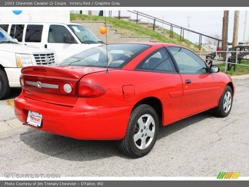 Victory Red / Graphite Gray 2003 Chevrolet Cavalier LS Coupe
