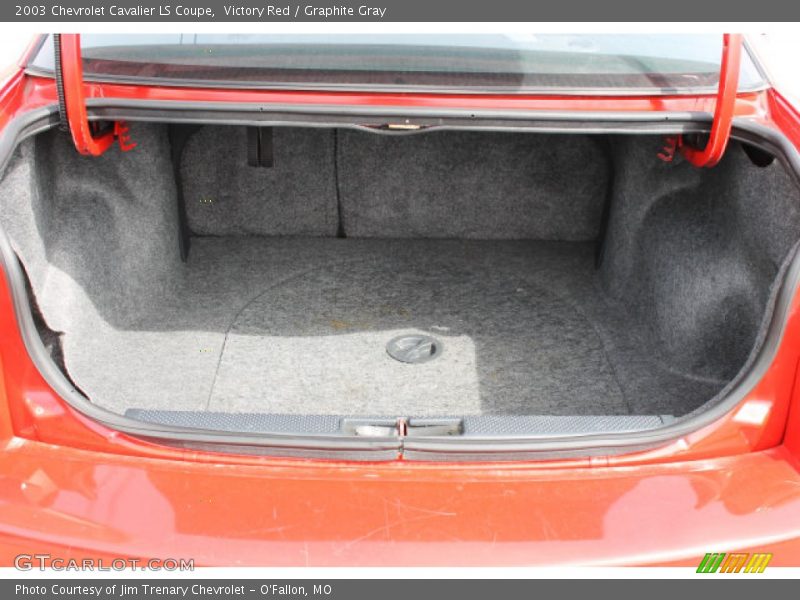 Victory Red / Graphite Gray 2003 Chevrolet Cavalier LS Coupe
