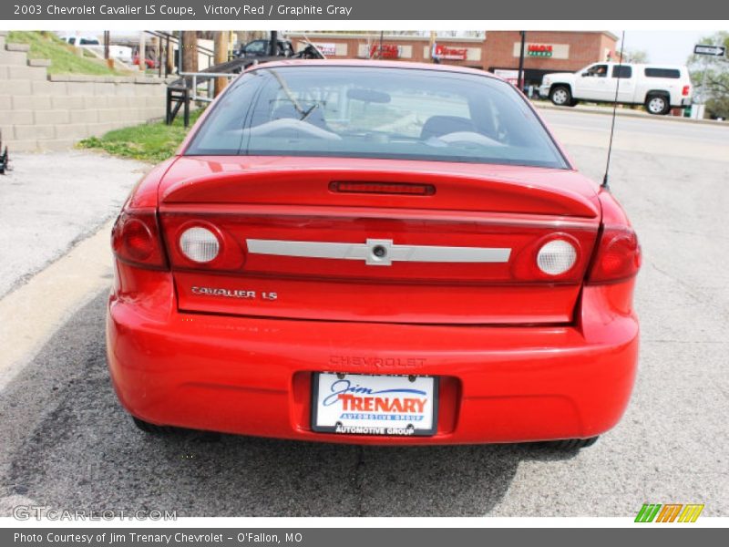 Victory Red / Graphite Gray 2003 Chevrolet Cavalier LS Coupe
