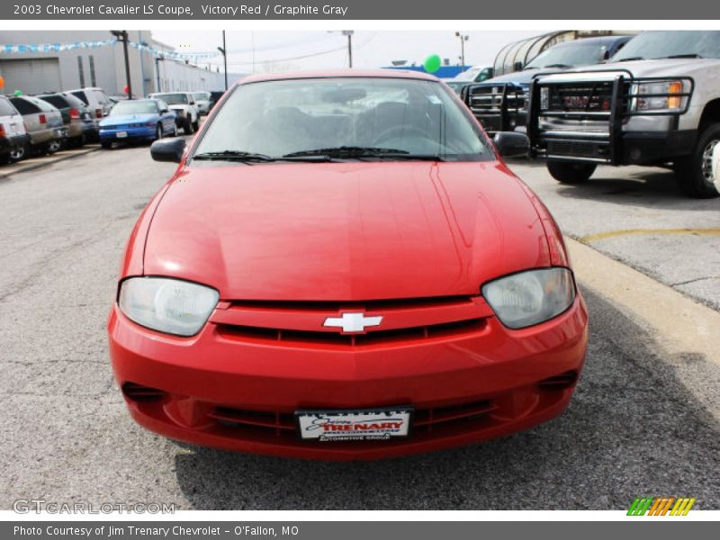 Victory Red / Graphite Gray 2003 Chevrolet Cavalier LS Coupe