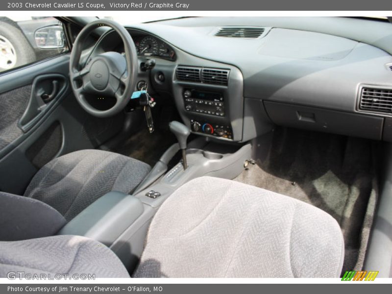 Victory Red / Graphite Gray 2003 Chevrolet Cavalier LS Coupe