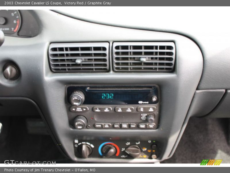 Victory Red / Graphite Gray 2003 Chevrolet Cavalier LS Coupe