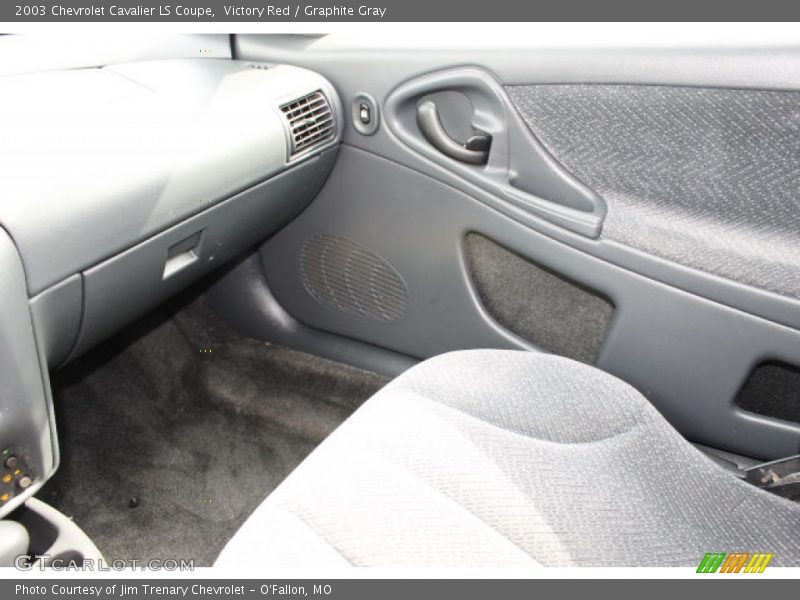 Victory Red / Graphite Gray 2003 Chevrolet Cavalier LS Coupe