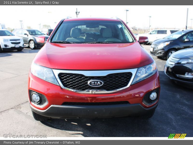 Spicy Red / Gray 2011 Kia Sorento LX