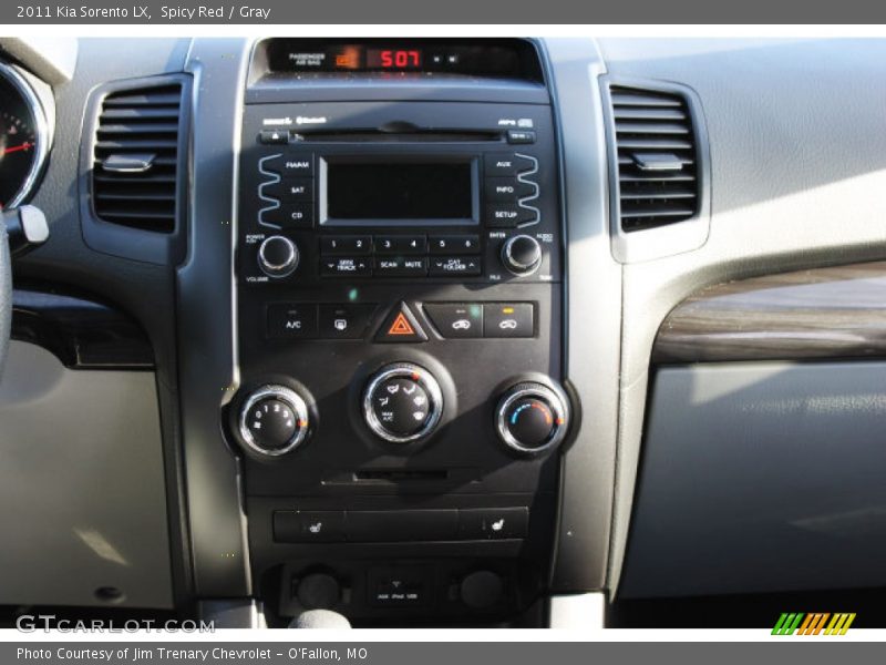 Spicy Red / Gray 2011 Kia Sorento LX