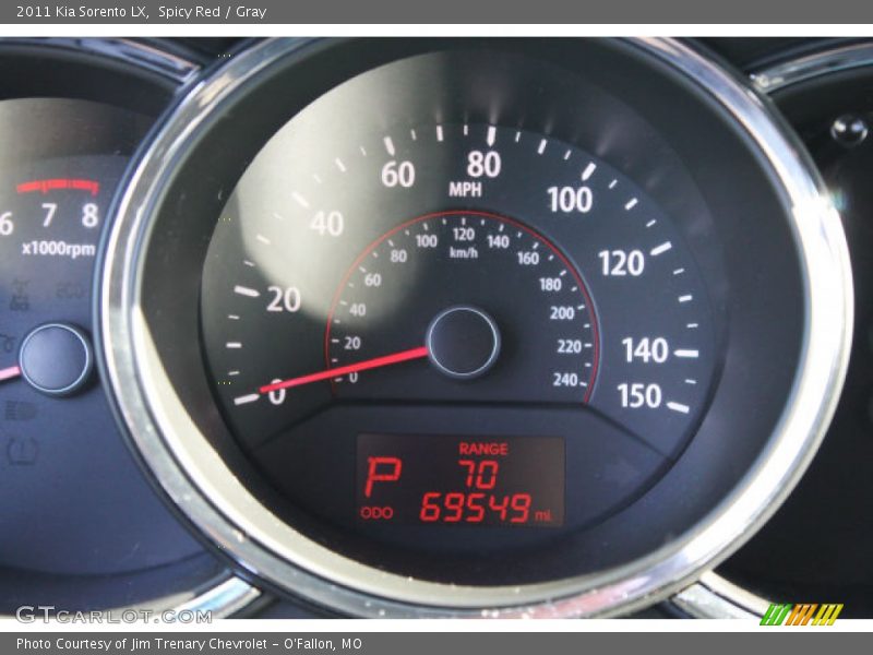 Spicy Red / Gray 2011 Kia Sorento LX