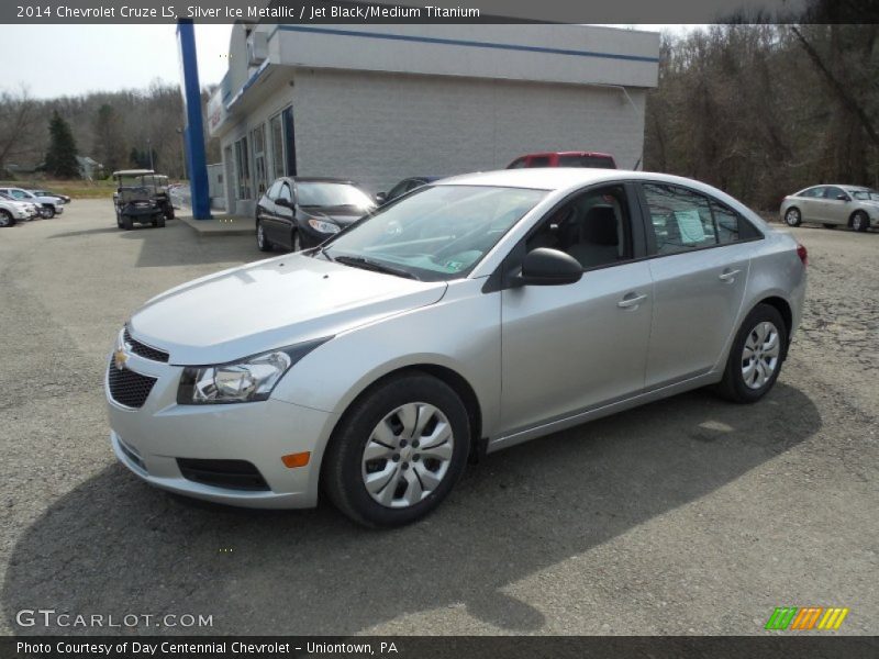 Silver Ice Metallic / Jet Black/Medium Titanium 2014 Chevrolet Cruze LS