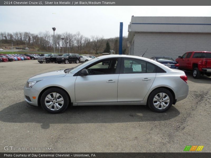 Silver Ice Metallic / Jet Black/Medium Titanium 2014 Chevrolet Cruze LS