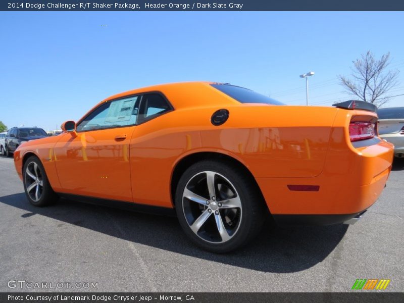 Header Orange / Dark Slate Gray 2014 Dodge Challenger R/T Shaker Package