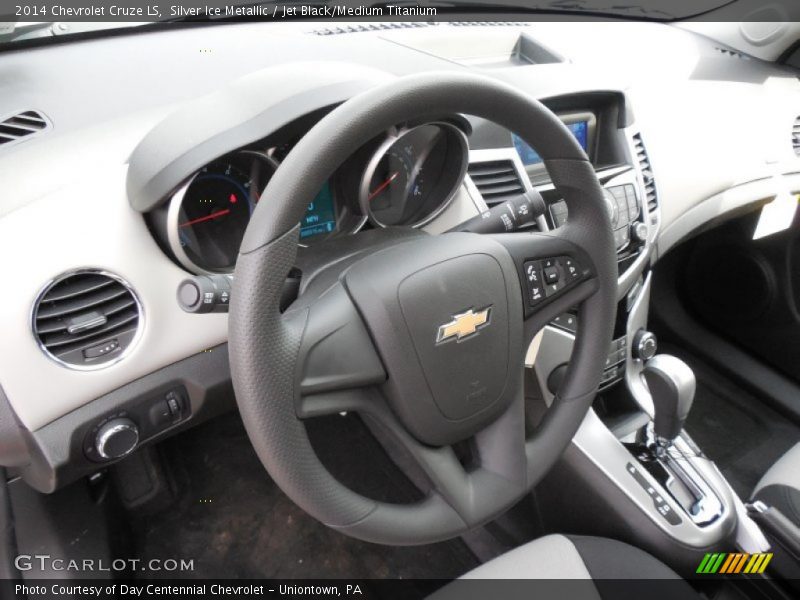Silver Ice Metallic / Jet Black/Medium Titanium 2014 Chevrolet Cruze LS