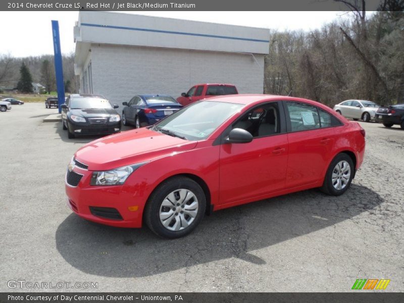 Red Hot / Jet Black/Medium Titanium 2014 Chevrolet Cruze LS
