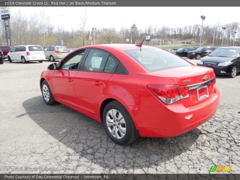 Red Hot / Jet Black/Medium Titanium 2014 Chevrolet Cruze LS