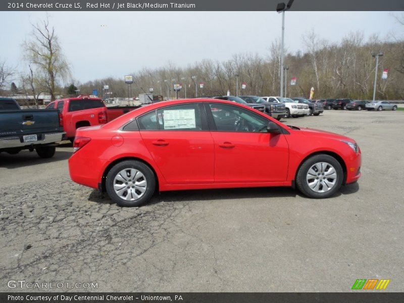Red Hot / Jet Black/Medium Titanium 2014 Chevrolet Cruze LS