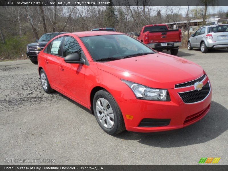 Red Hot / Jet Black/Medium Titanium 2014 Chevrolet Cruze LS